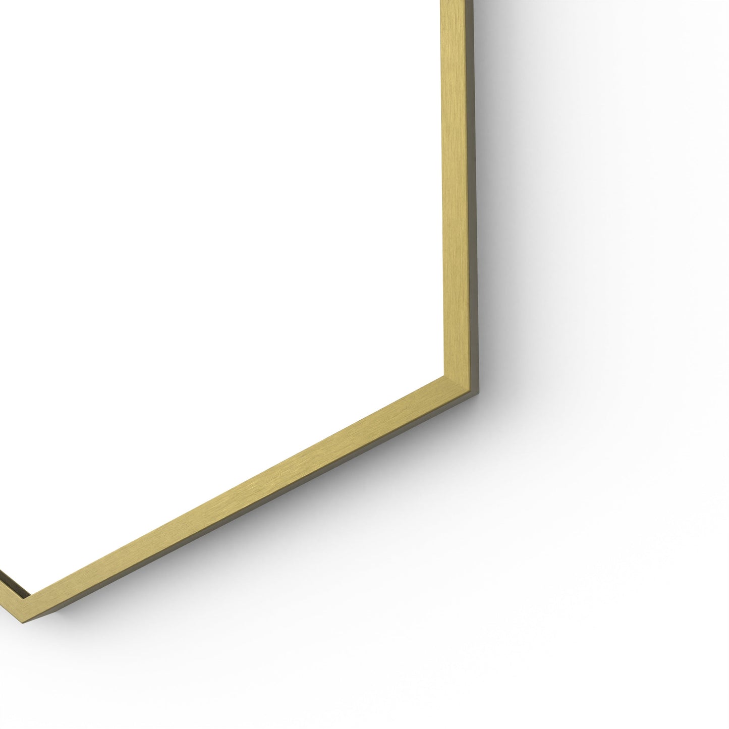 Origins Living Docklands Hexagonal Mirror 50x75cm Brushed Brass - Hot Tub Shop