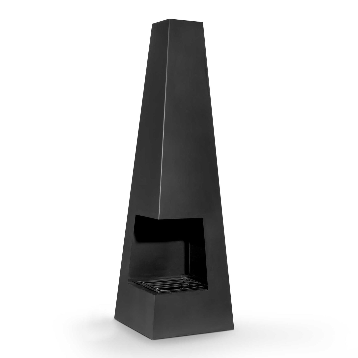 Pyramid Chiminea - Black Steel