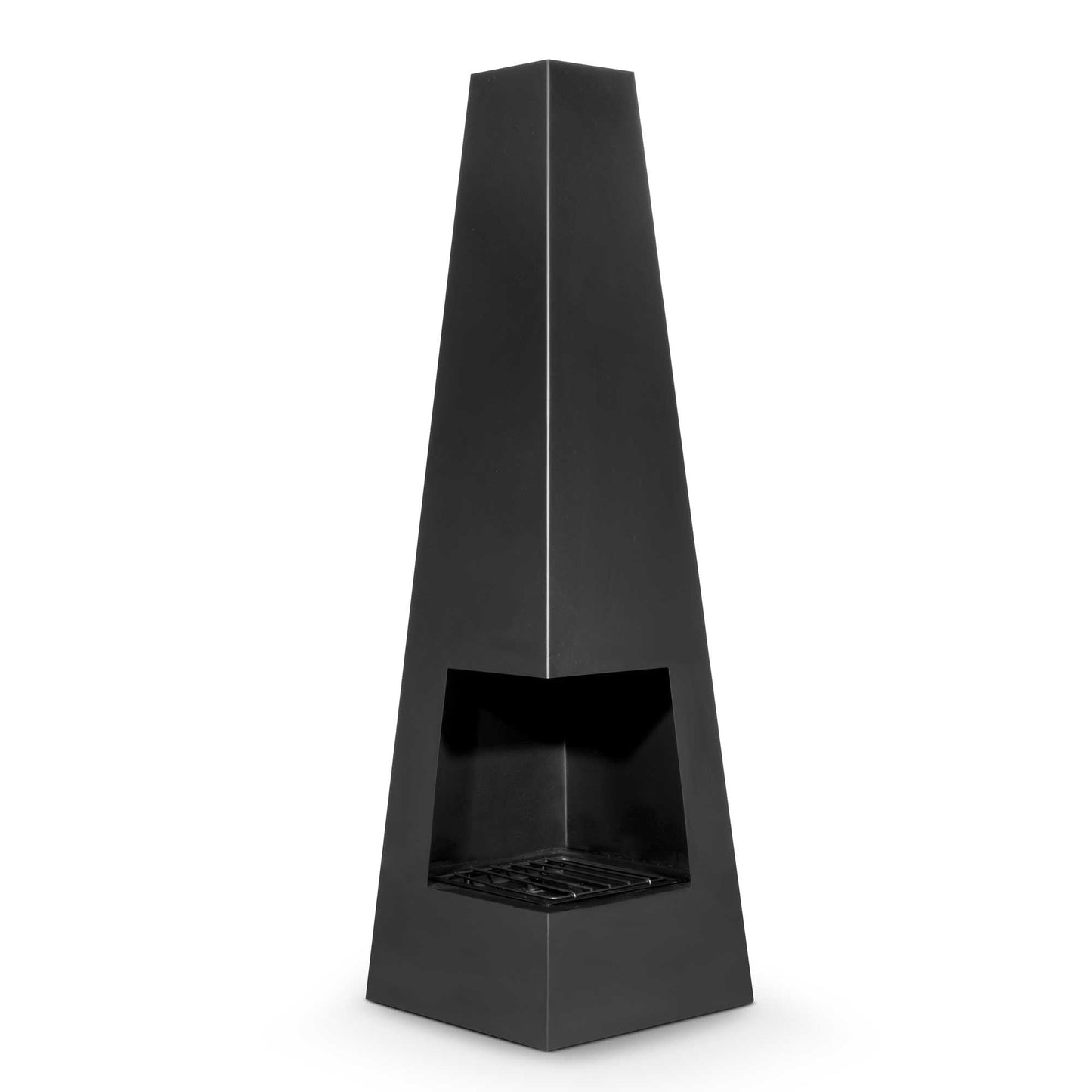 Pyramid Chiminea - Black Steel