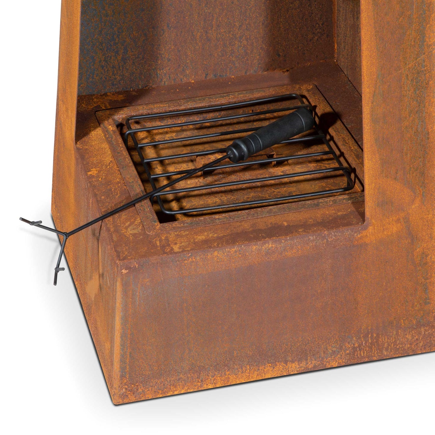 Pyramid Chiminea - Corten Steel