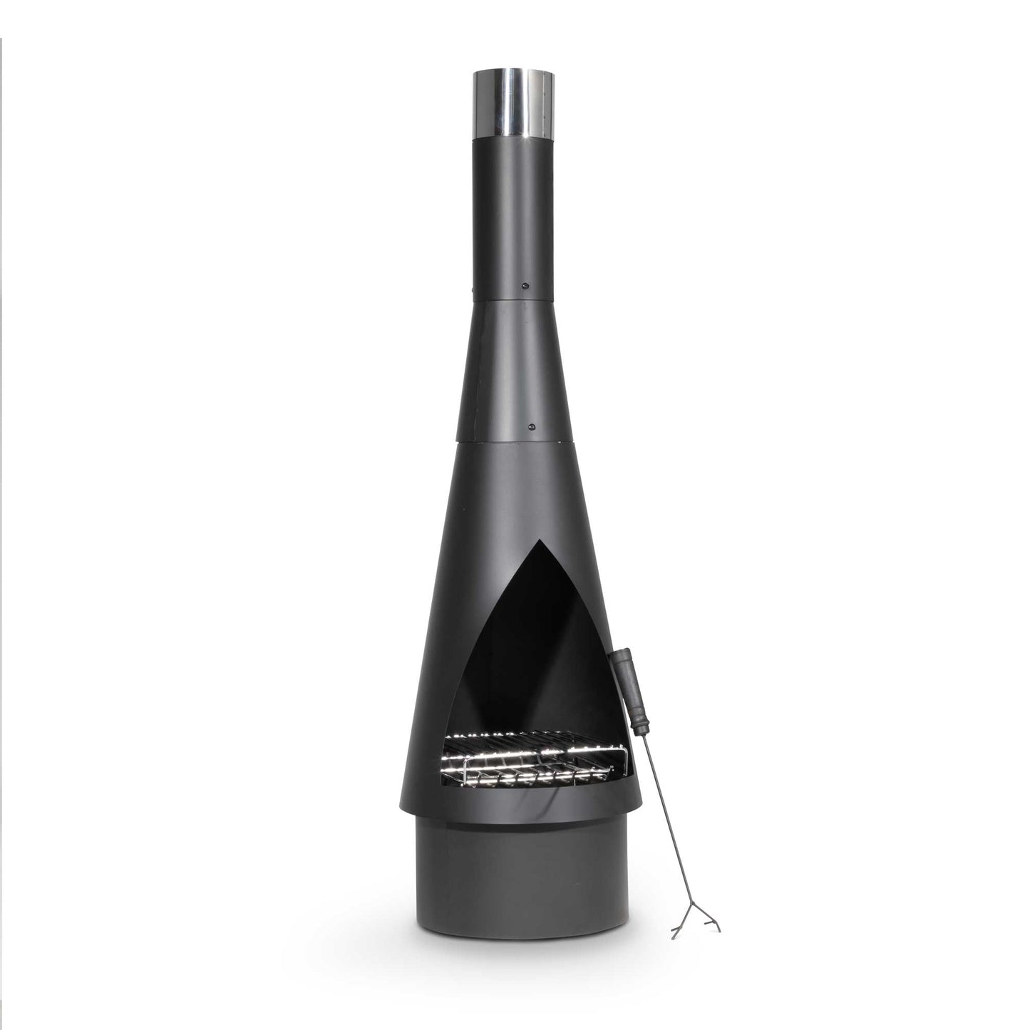 Conical Chiminea - Black Steel