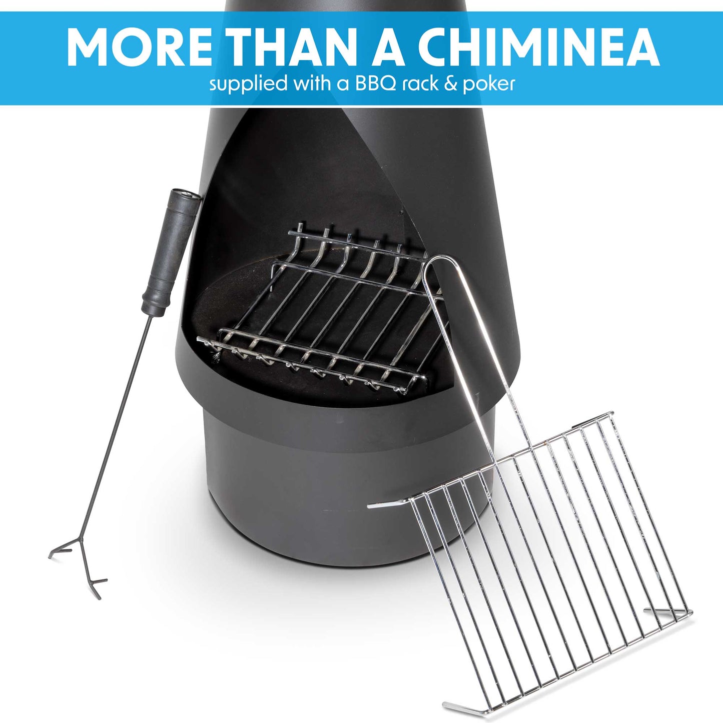 Conical Chiminea - Black Steel