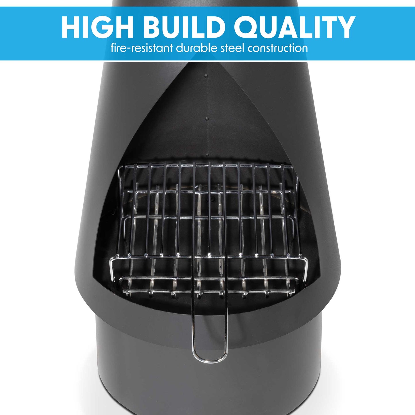 Conical Chiminea - Black Steel