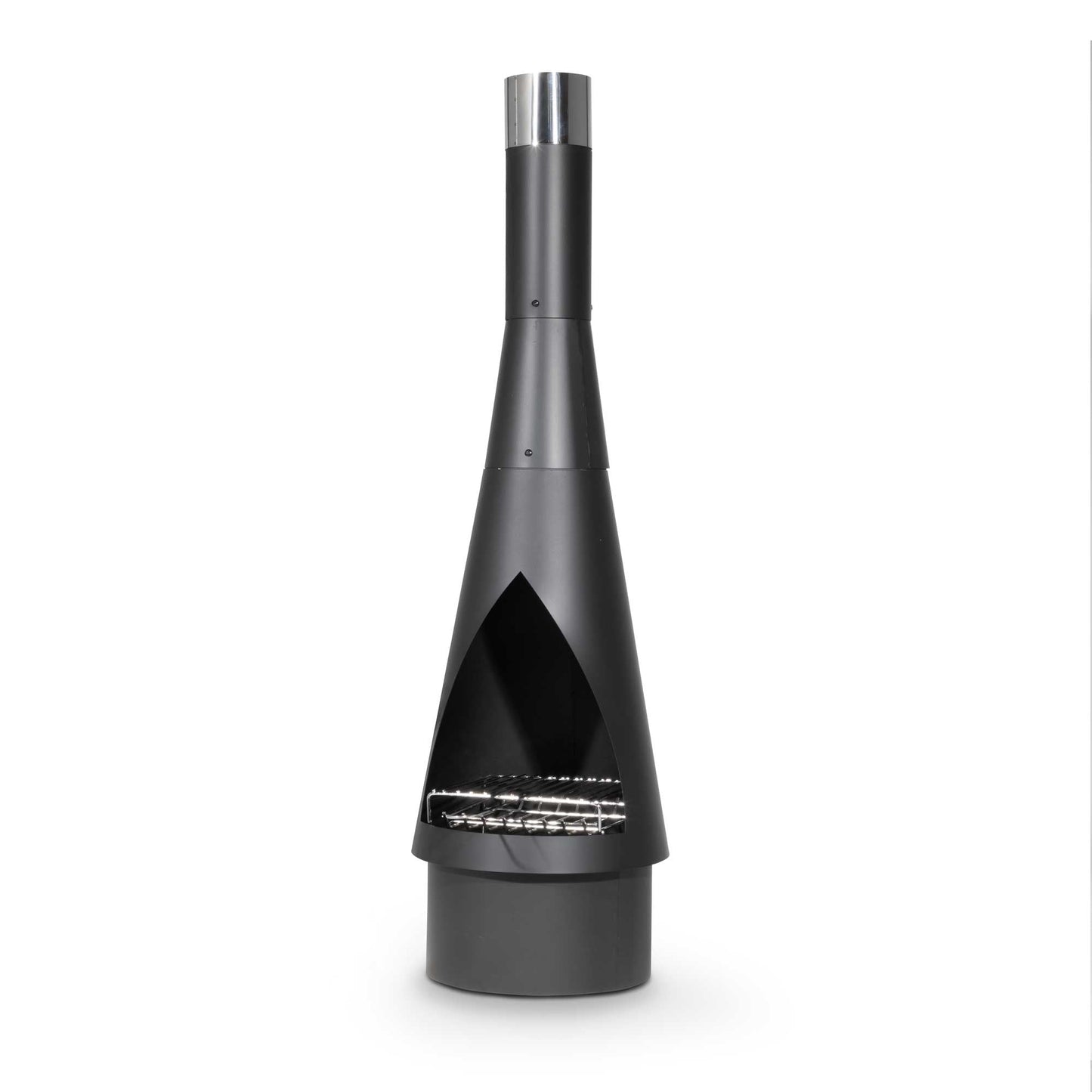 Conical Chiminea - Black Steel