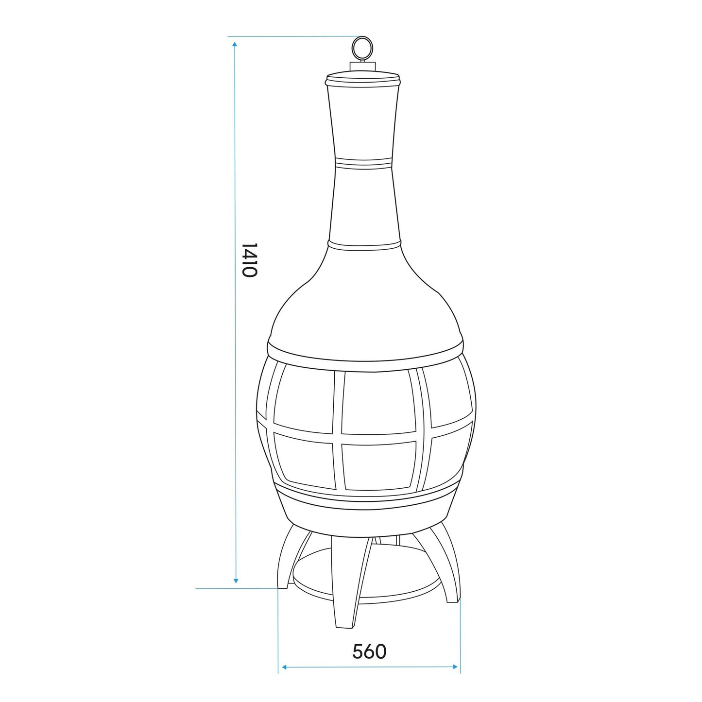Deluxe 360° Chiminea - Antique Bronze