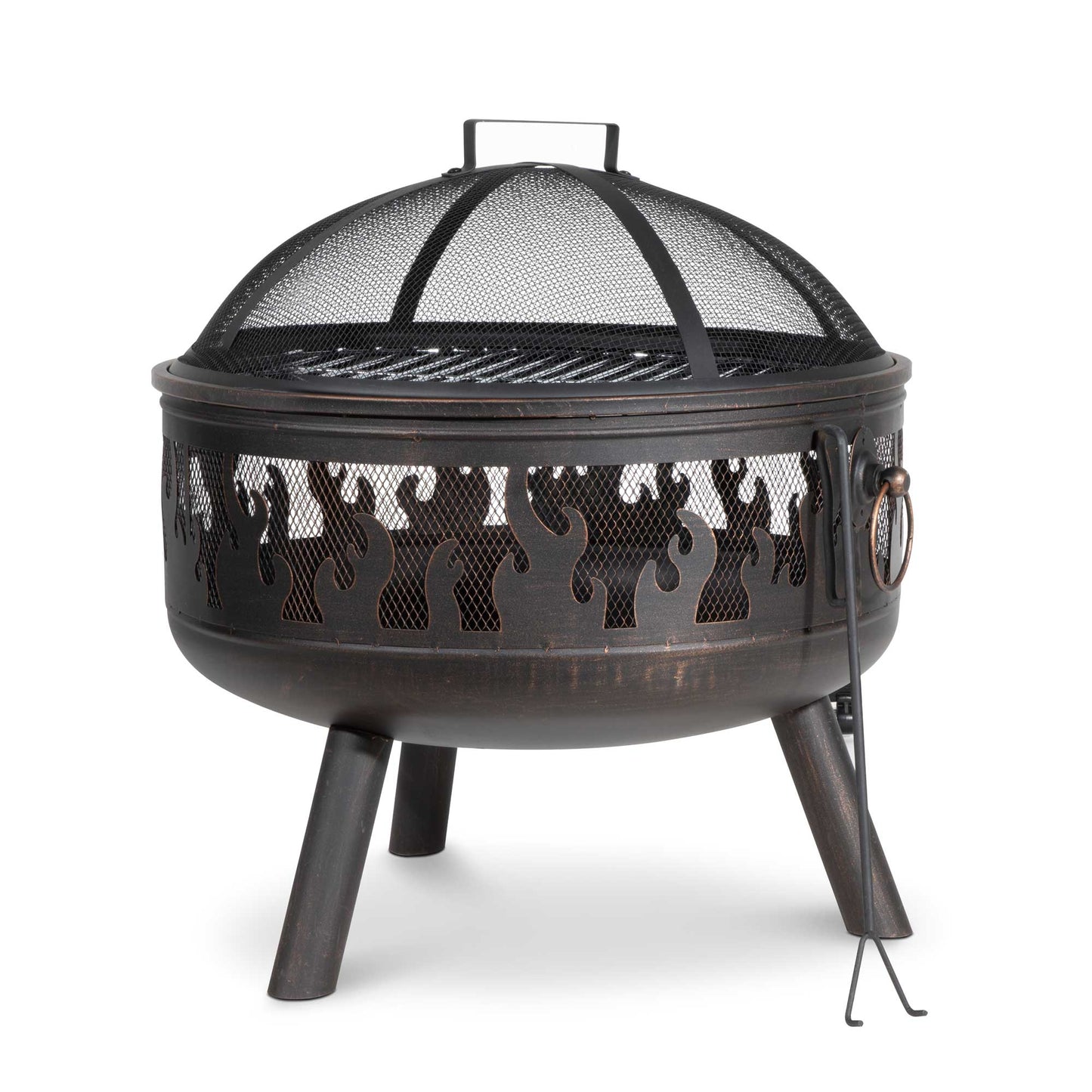 Deluxe Fire Pit With Cooking Grill