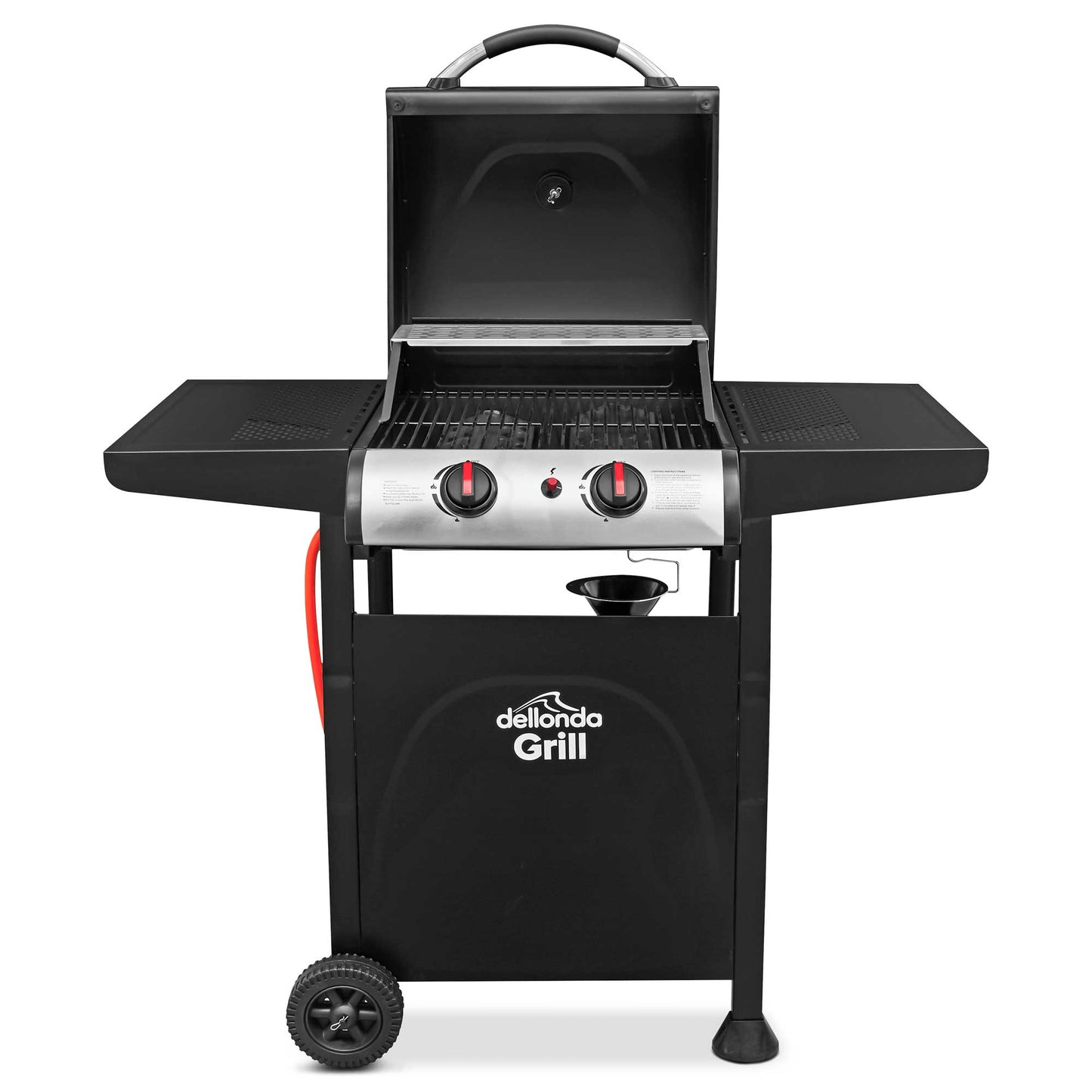 Dellonda 2 Burner Gas BBQ - Black & Stainless Steel
