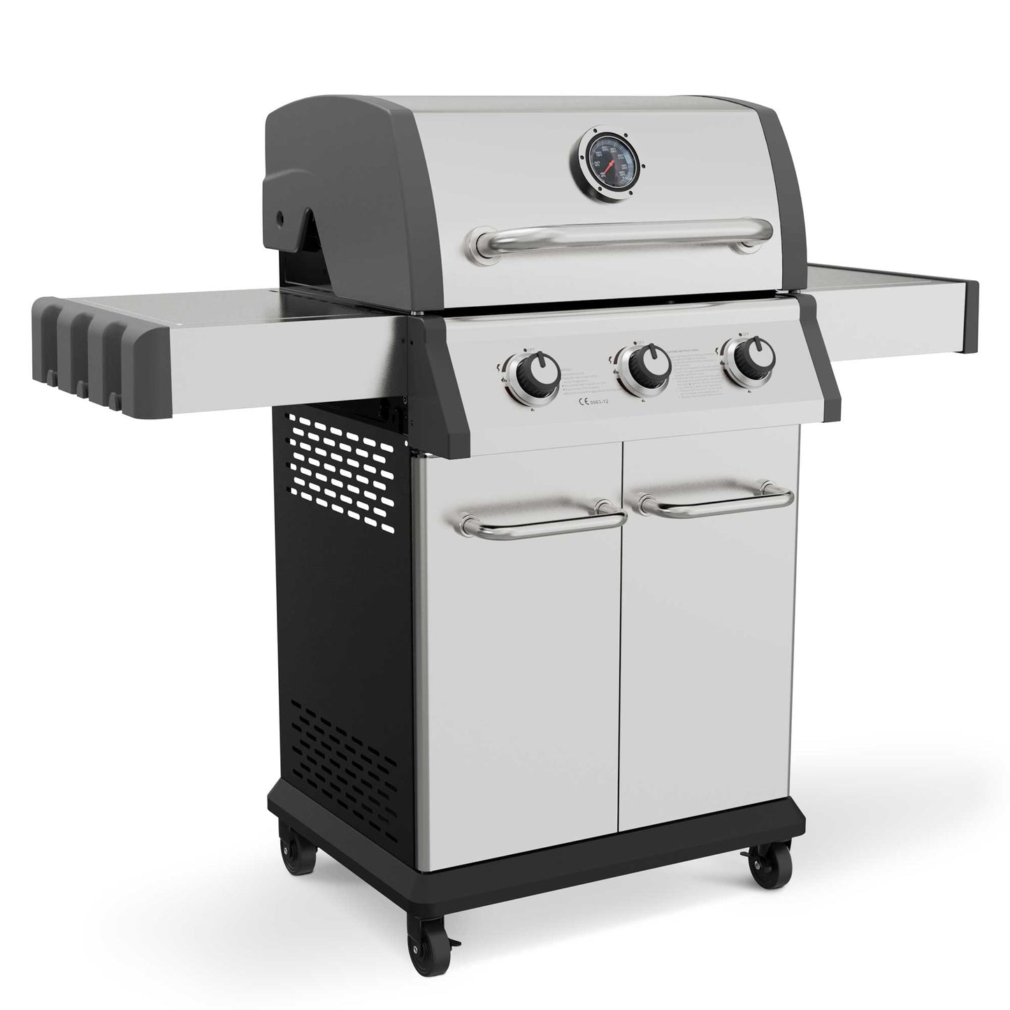Dellonda 3 Burner Deluxe Gas BBQ - Stainless Steel