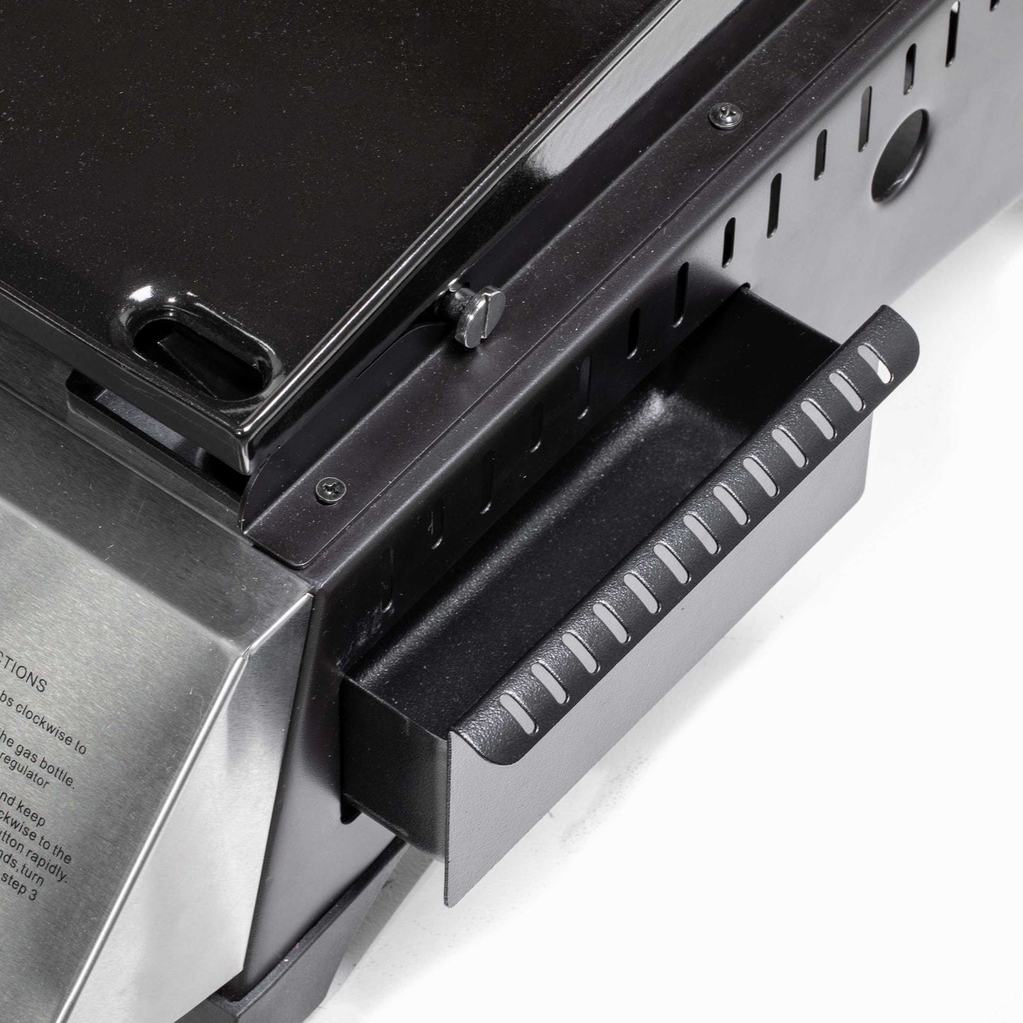 Dellonda 2+1 Burner Portable Gas Plancha Griddle - Black & Stainless Steel