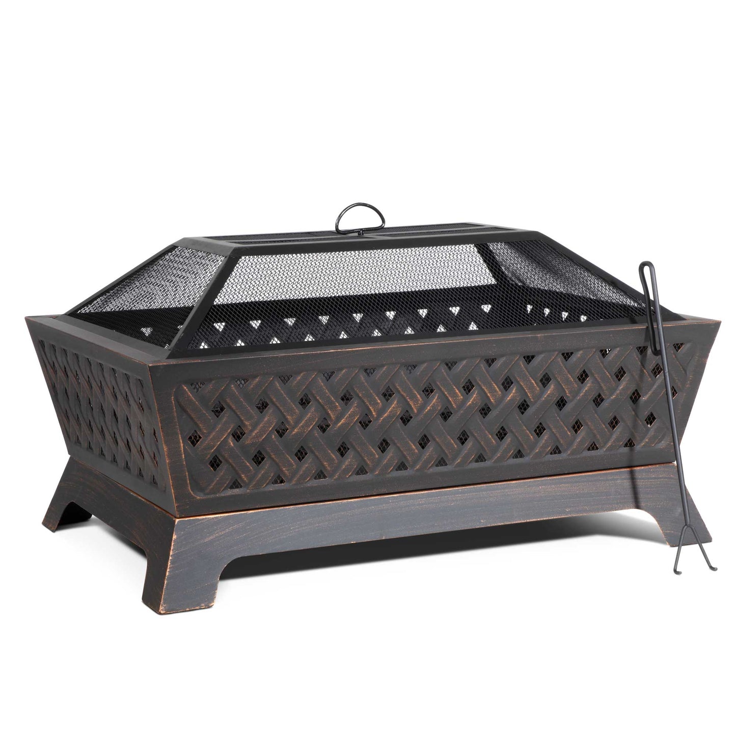 Rectangular Fire Pit - Antique Bronze