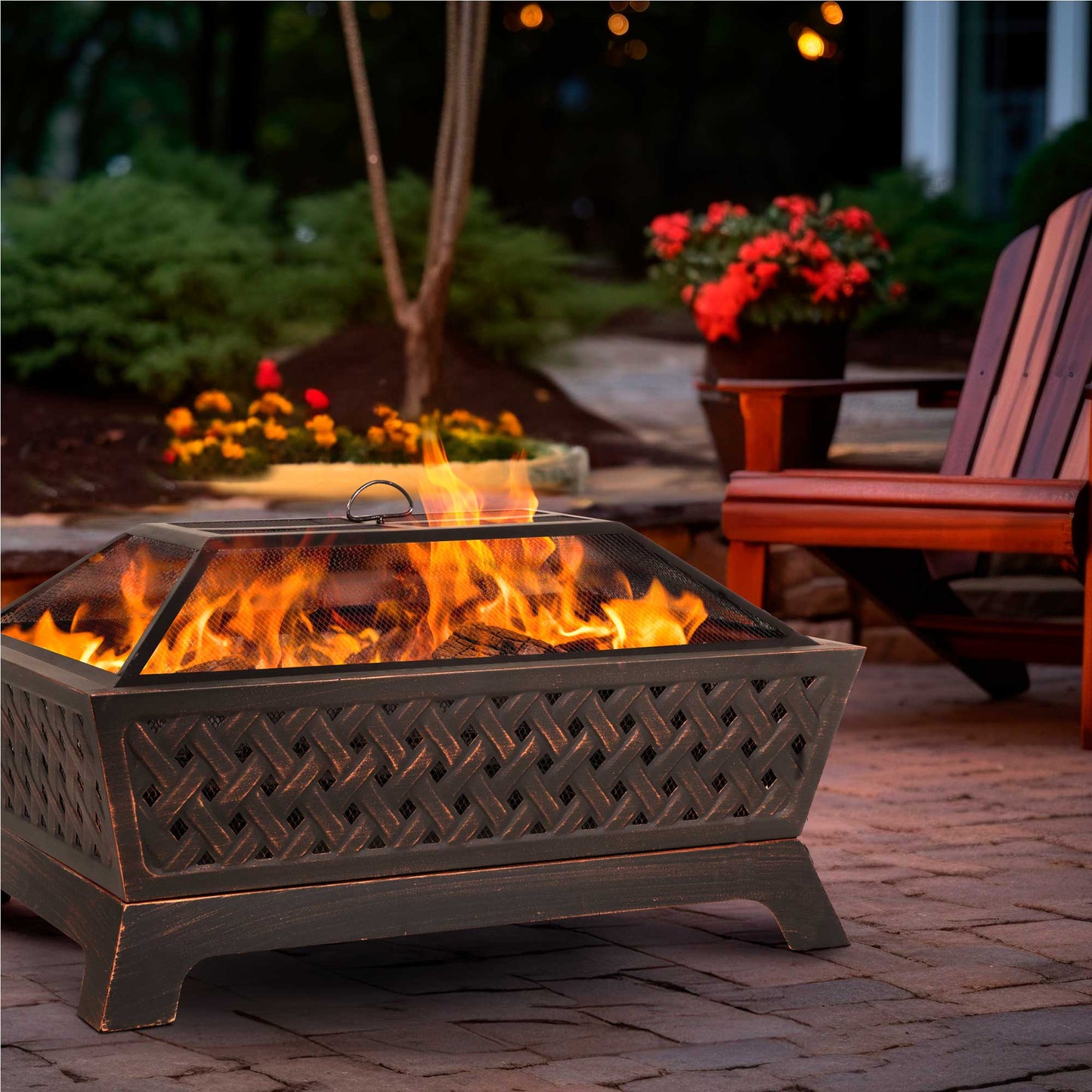 Rectangular Fire Pit - Antique Bronze