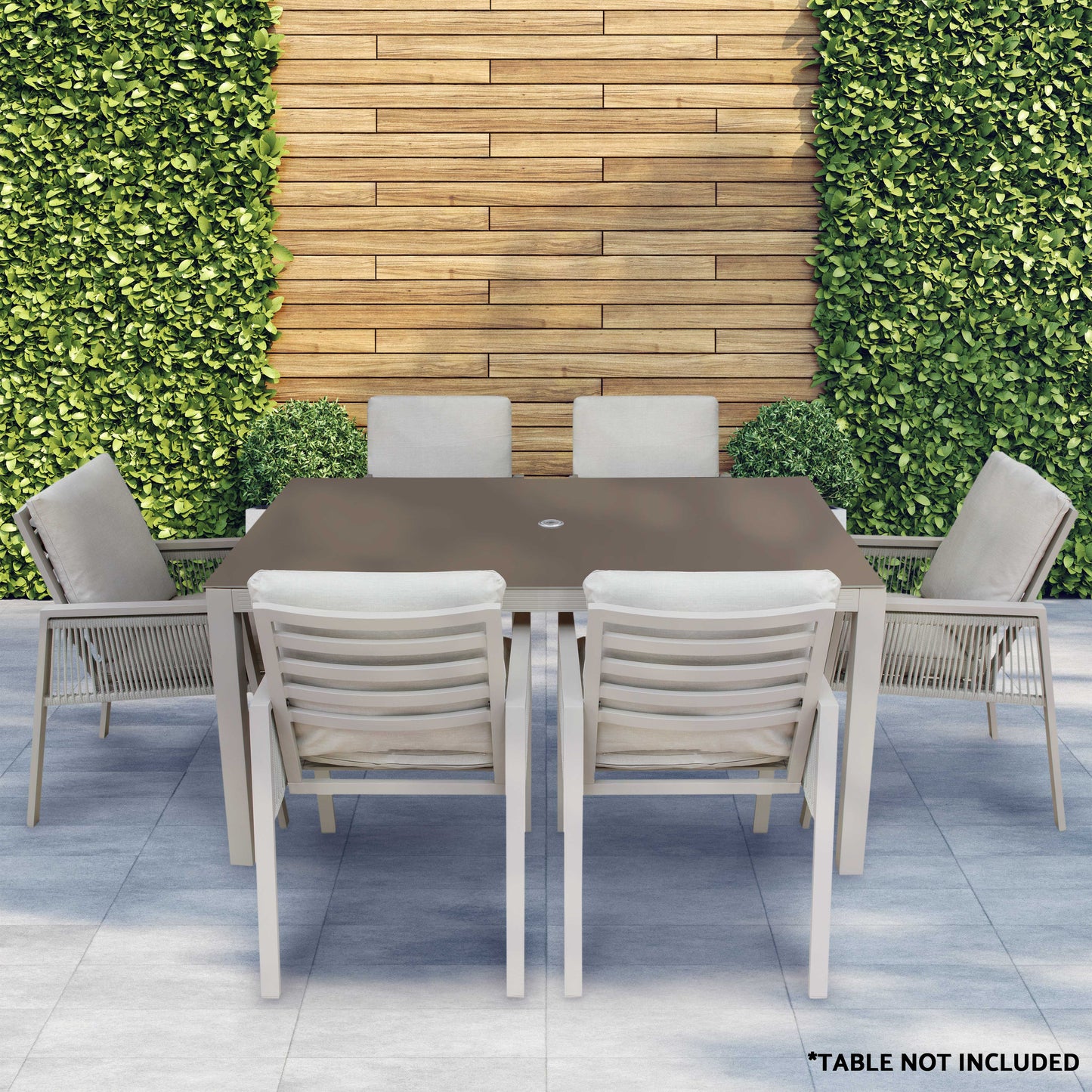 Dellonda Fusion Aluminium Outdoor Dining Chairs With Arms - Set of 6