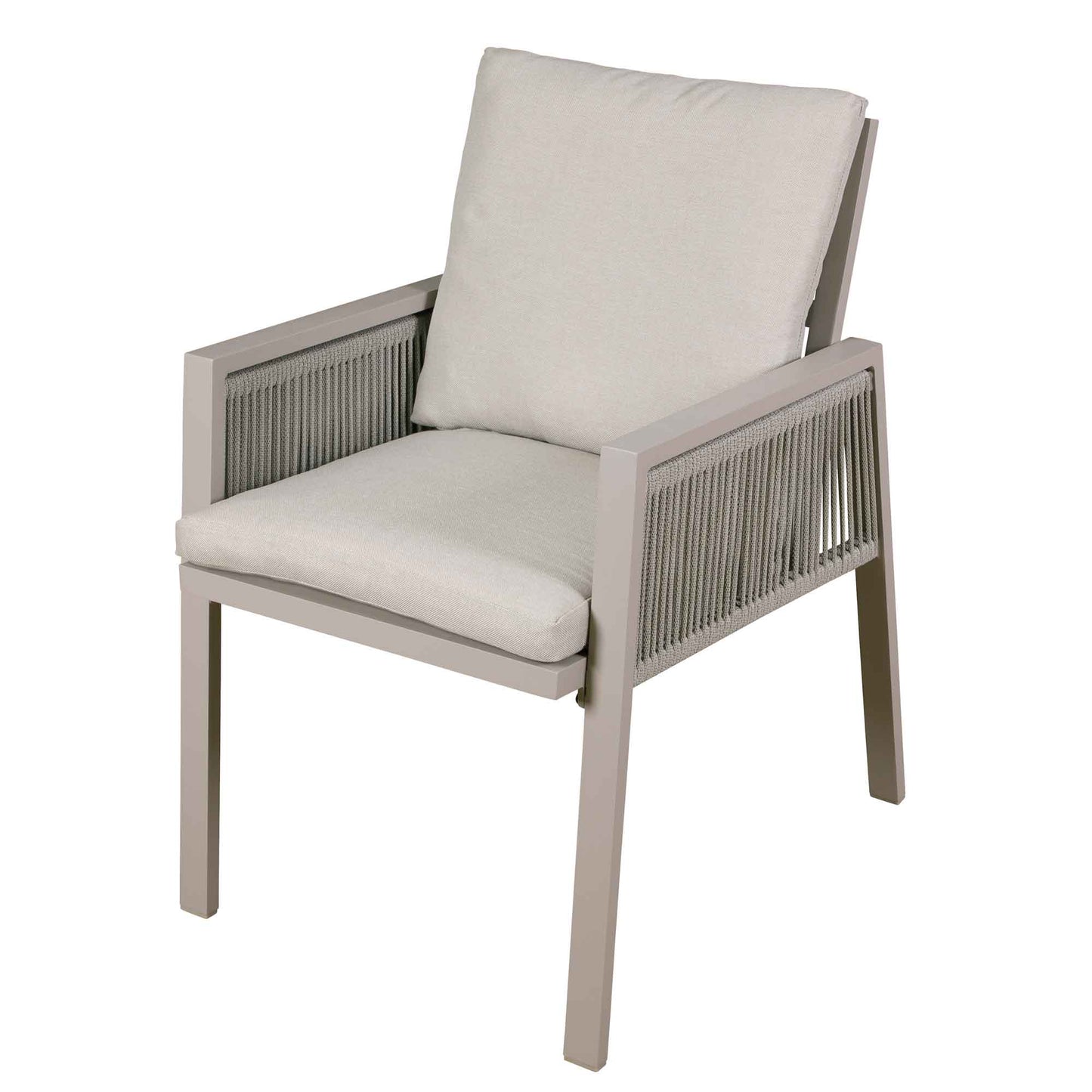 Dellonda Fusion Aluminium Outdoor Dining Chairs With Arms - Set of 4