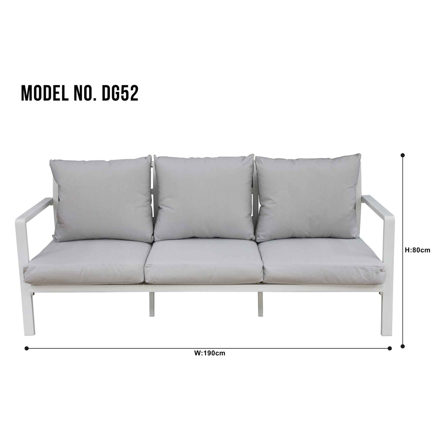 Dellonda Kyoto 5 Seater Aluminium Outdoor Lounge Set