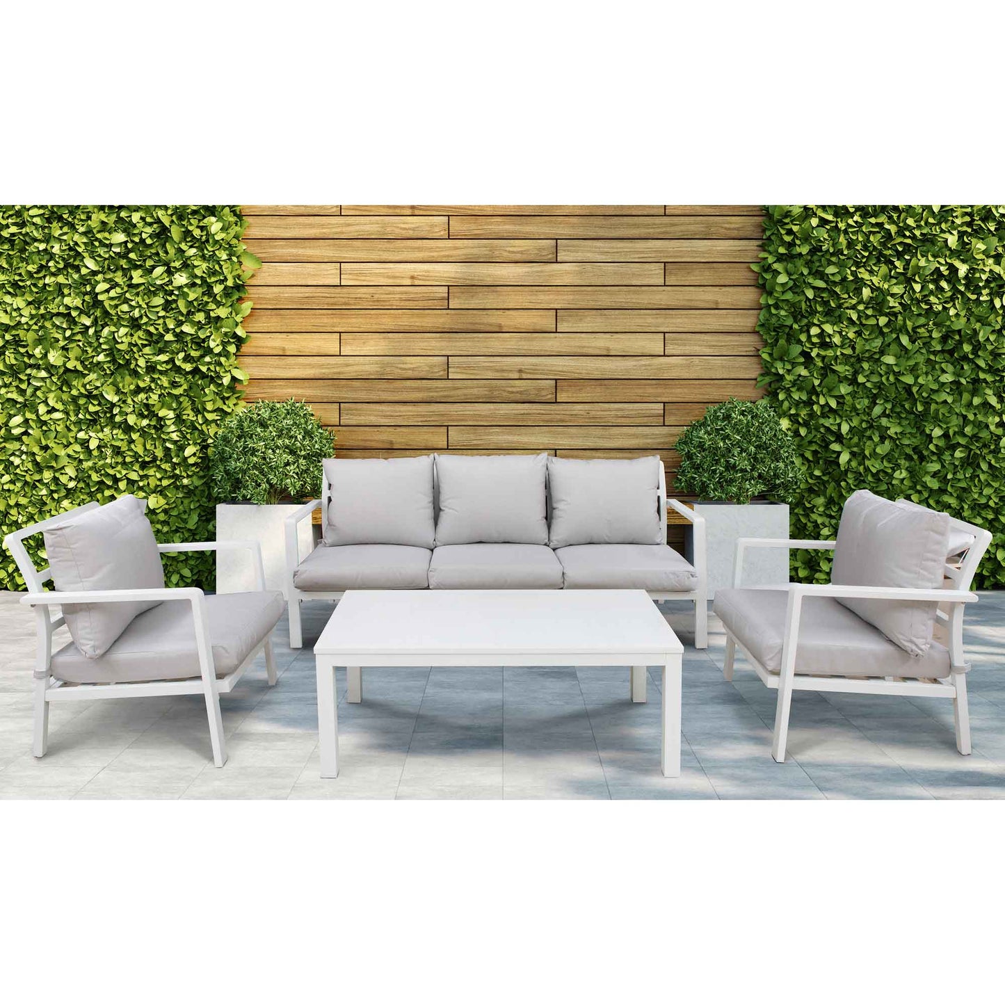 Dellonda Kyoto 5 Seater Aluminium Outdoor Lounge Set