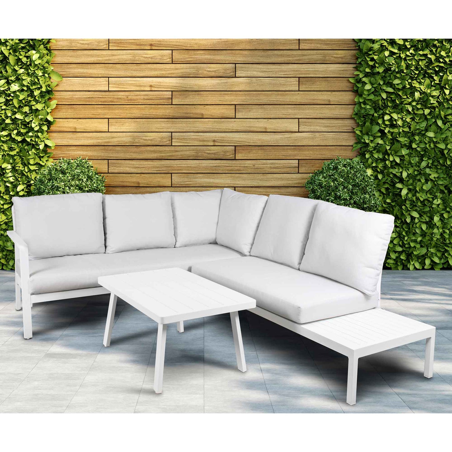 Dellonda Kyoto 5 Seater Aluminium Outdoor Corner Sofa Set