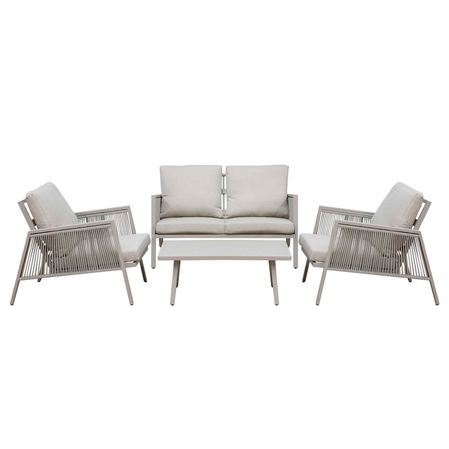 Dellonda Fusion 4 Seater Aluminium Outdoor Lounge Set
