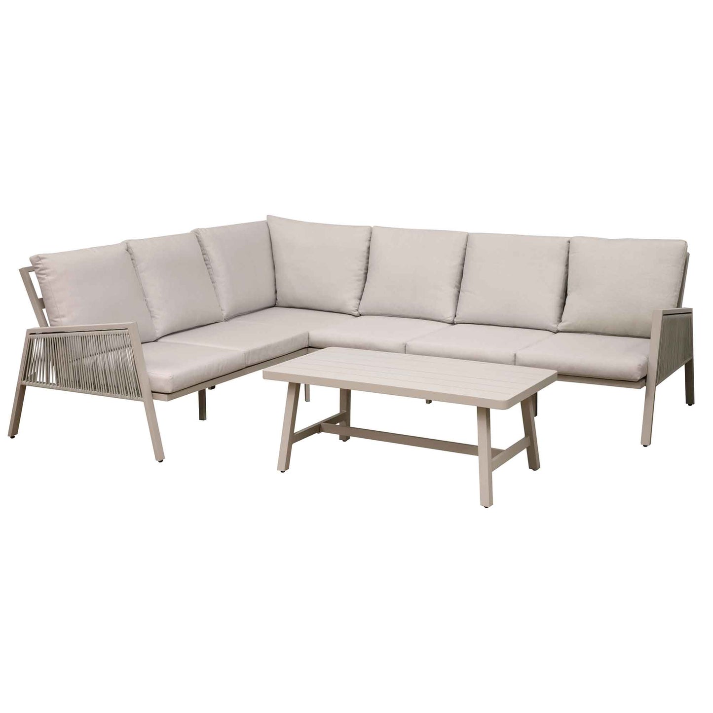 Dellonda Fusion 5 Seater Aluminium Outdoor Corner Sofa Set