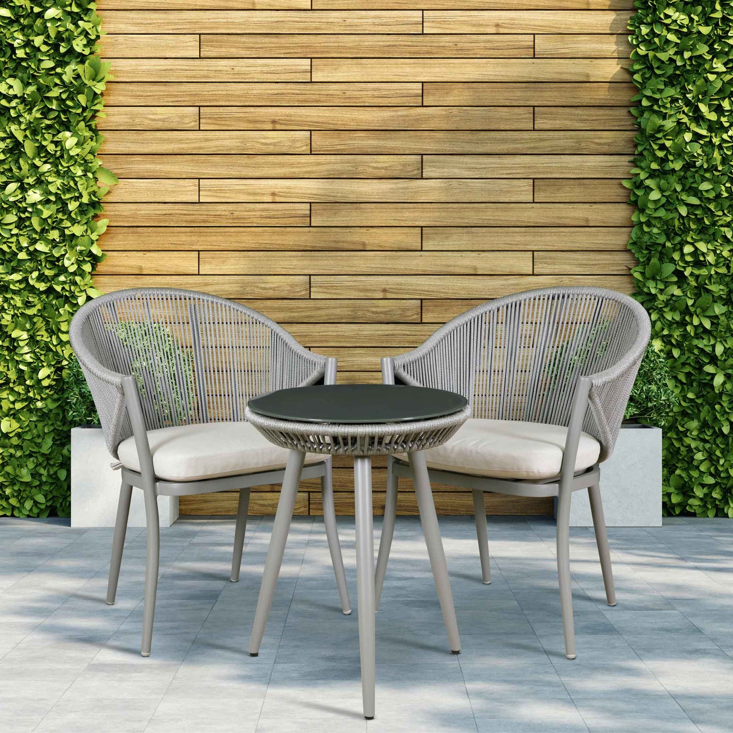 Dellonda Echo 2 Seater Aluminium Outdoor Bistro Set