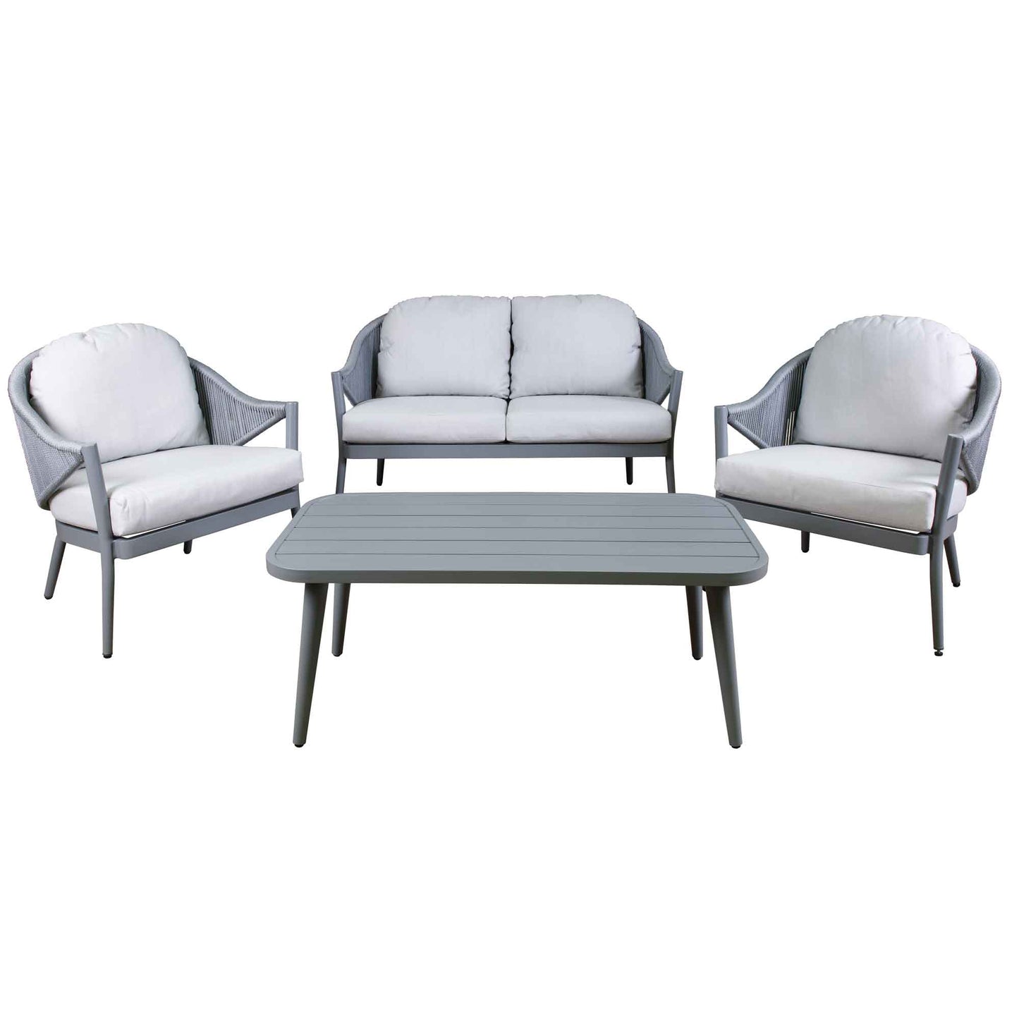 Dellonda Echo 4 Seater Aluminium Outdoor Lounge Set