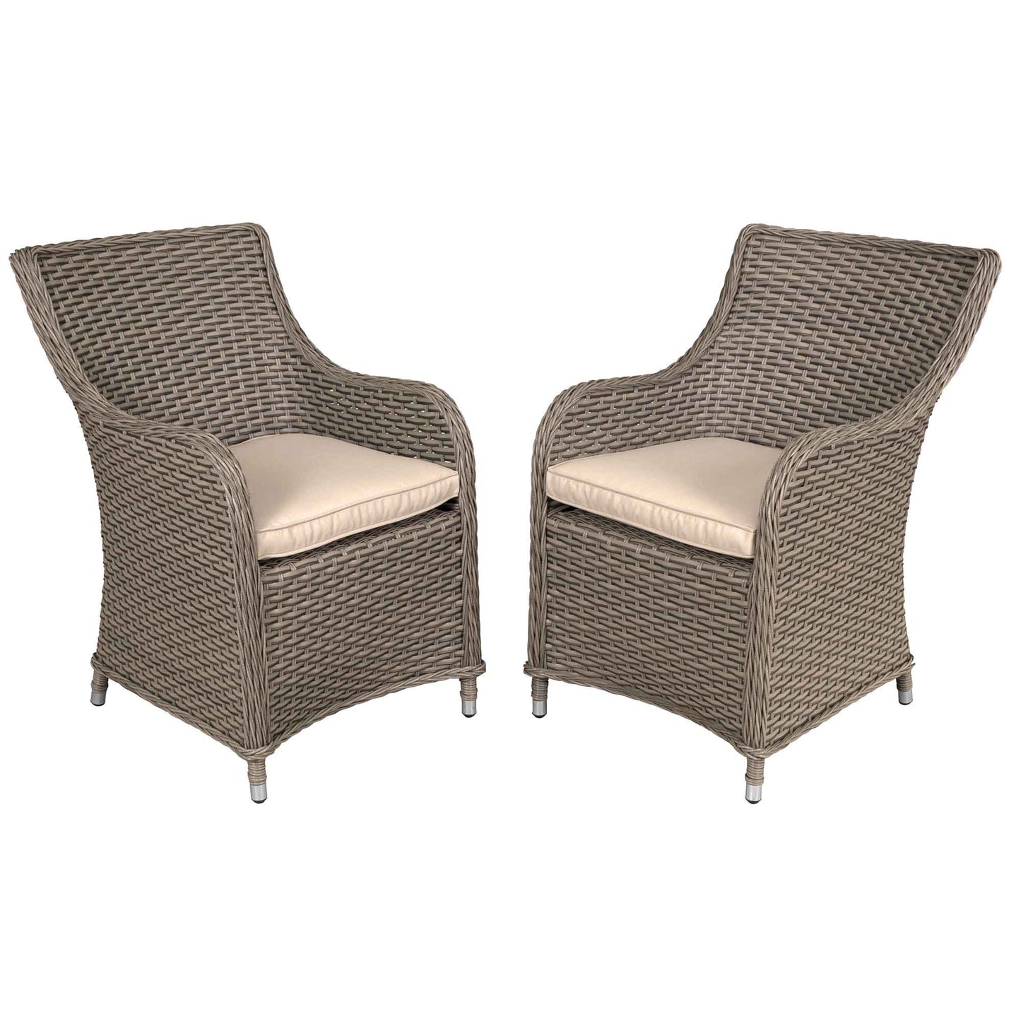 Dellonda Chester Rattan Outdoor Dining Chairs - Set of 2