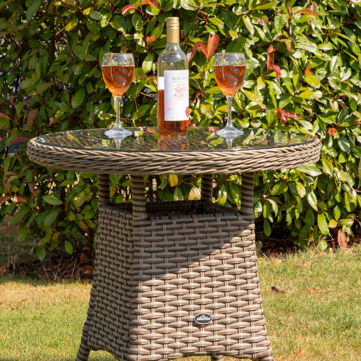 Dellonda Chester 2 Seater Rattan Outdoor Bistro Set