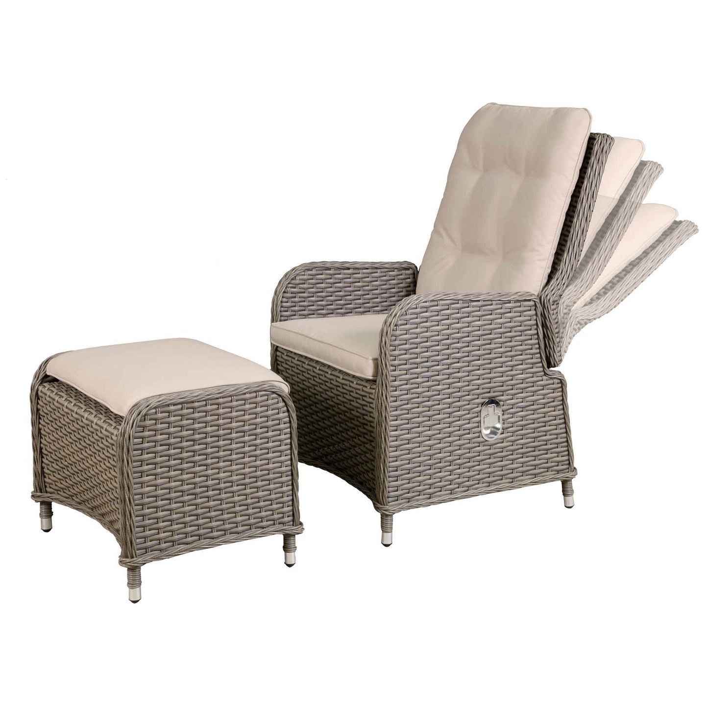 Dellonda Chester Rattan Outdoor Recliner Lounge Set