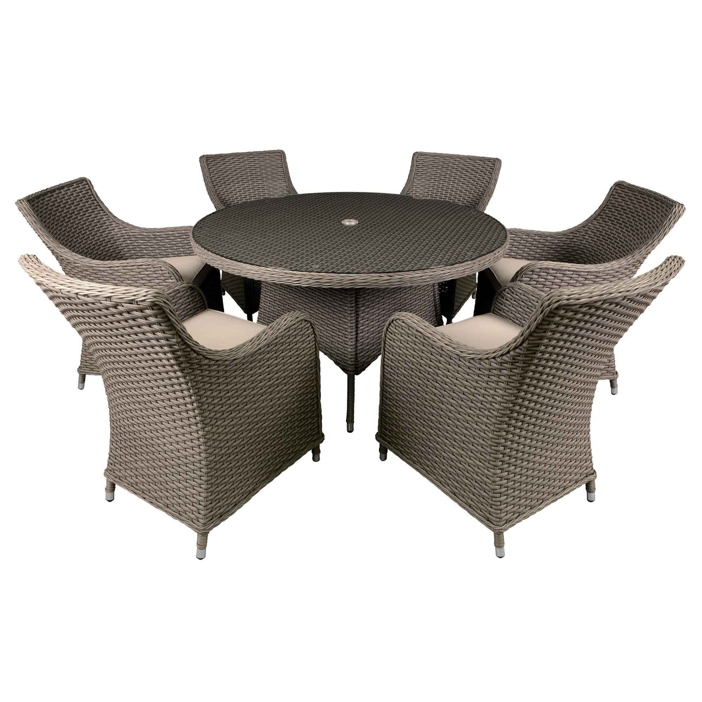 Dellonda Chester 6 Seater Rattan Outdoor Dining Set