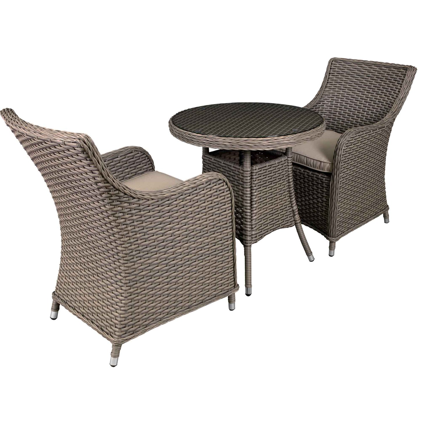Dellonda Chester 2 Seater Rattan Outdoor Bistro Set