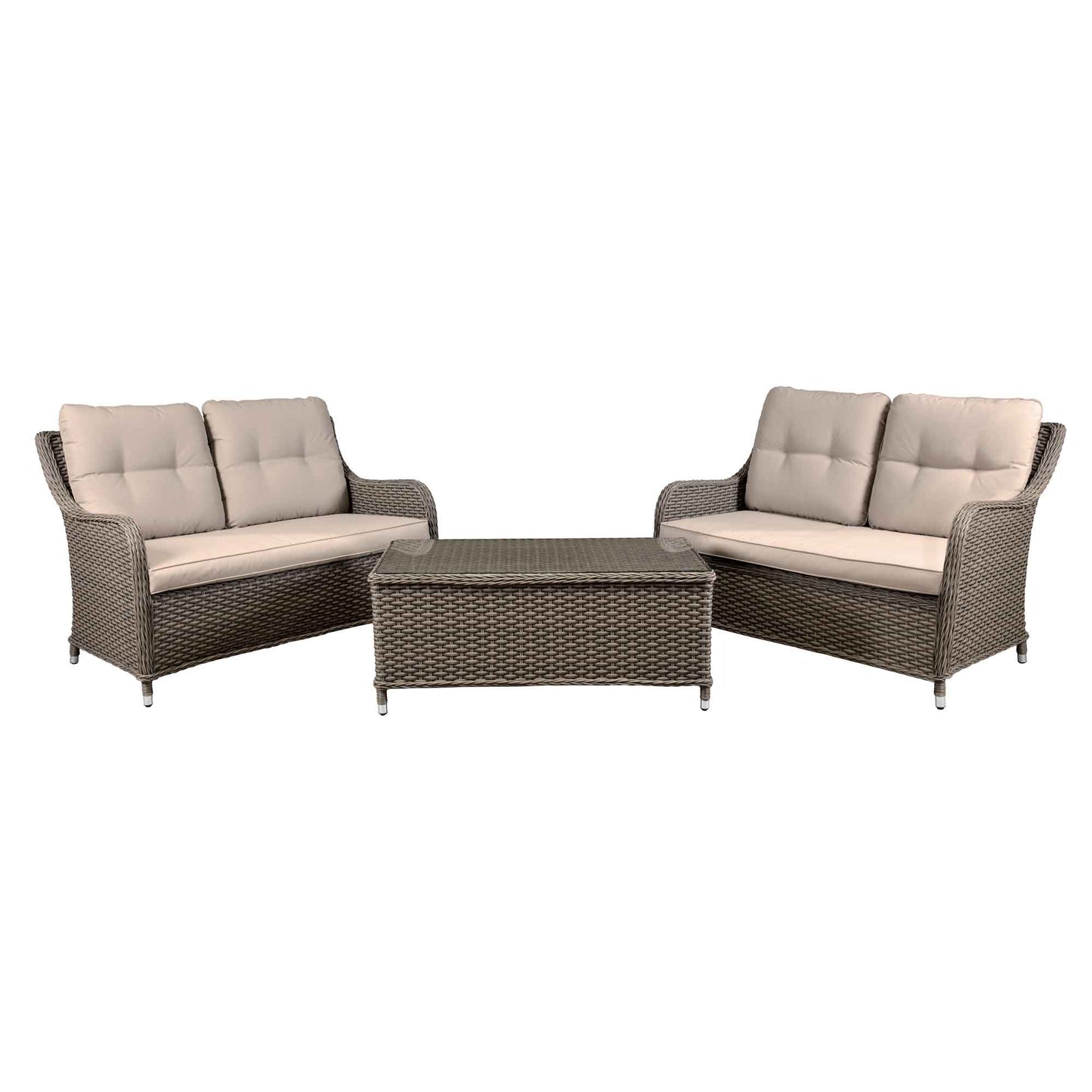 Dellonda Chester 4 Seater Rattan Outdoor Sofa Lounge Set