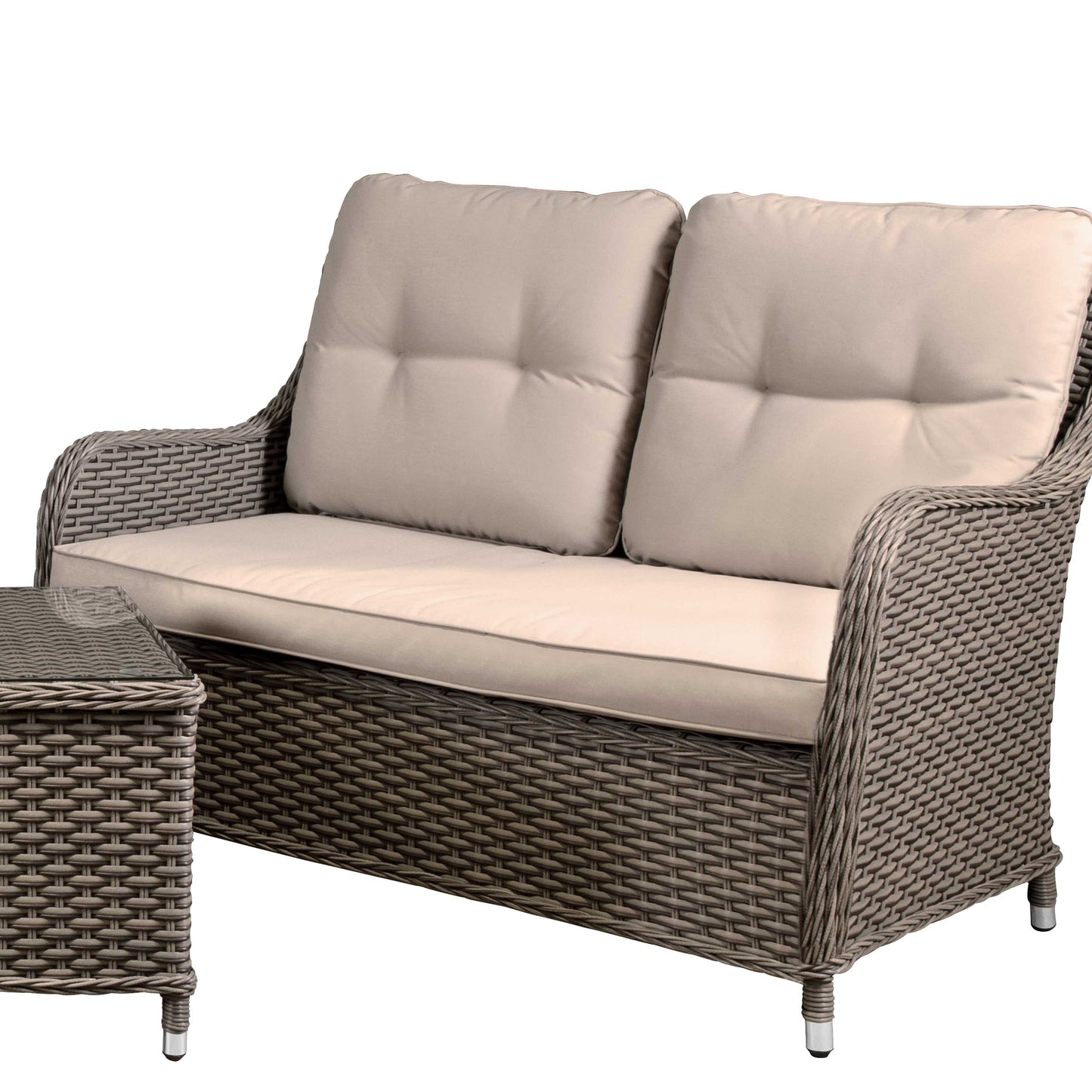 Dellonda Chester 4 Seater Rattan Outdoor Sofa Lounge Set