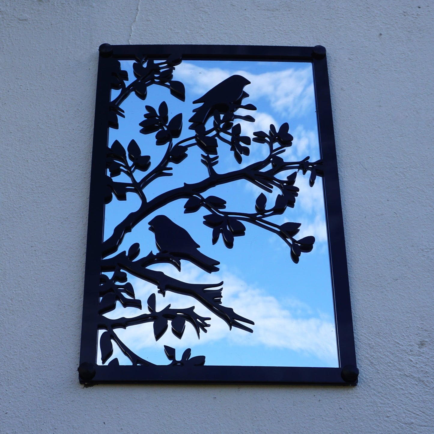 Song Birds in a Tree, SunCatcher Garden Mirror Rectangular Design - Hot Tub Shop