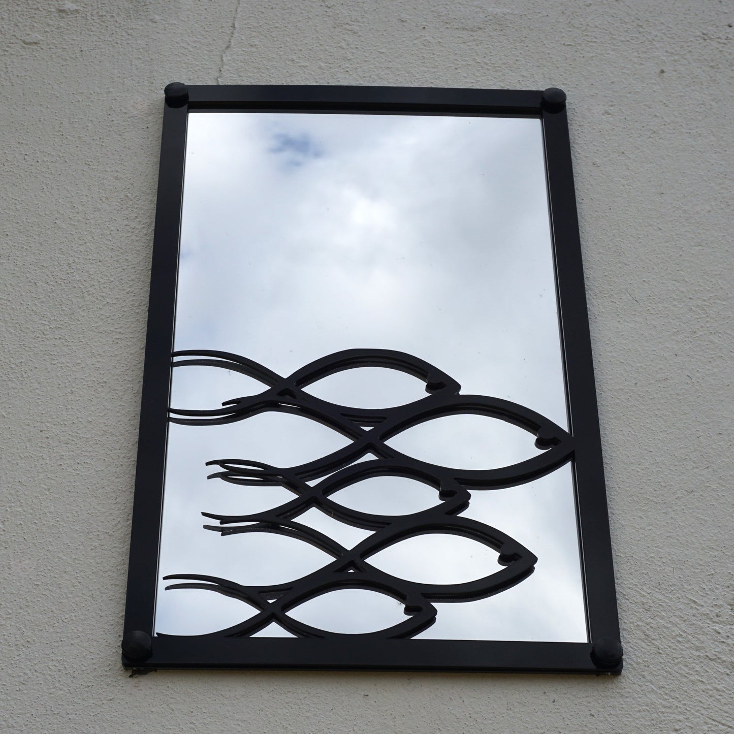 Swimming Fish, SunCatcher Garden Mirror Rectangular Design - Hot Tub Shop