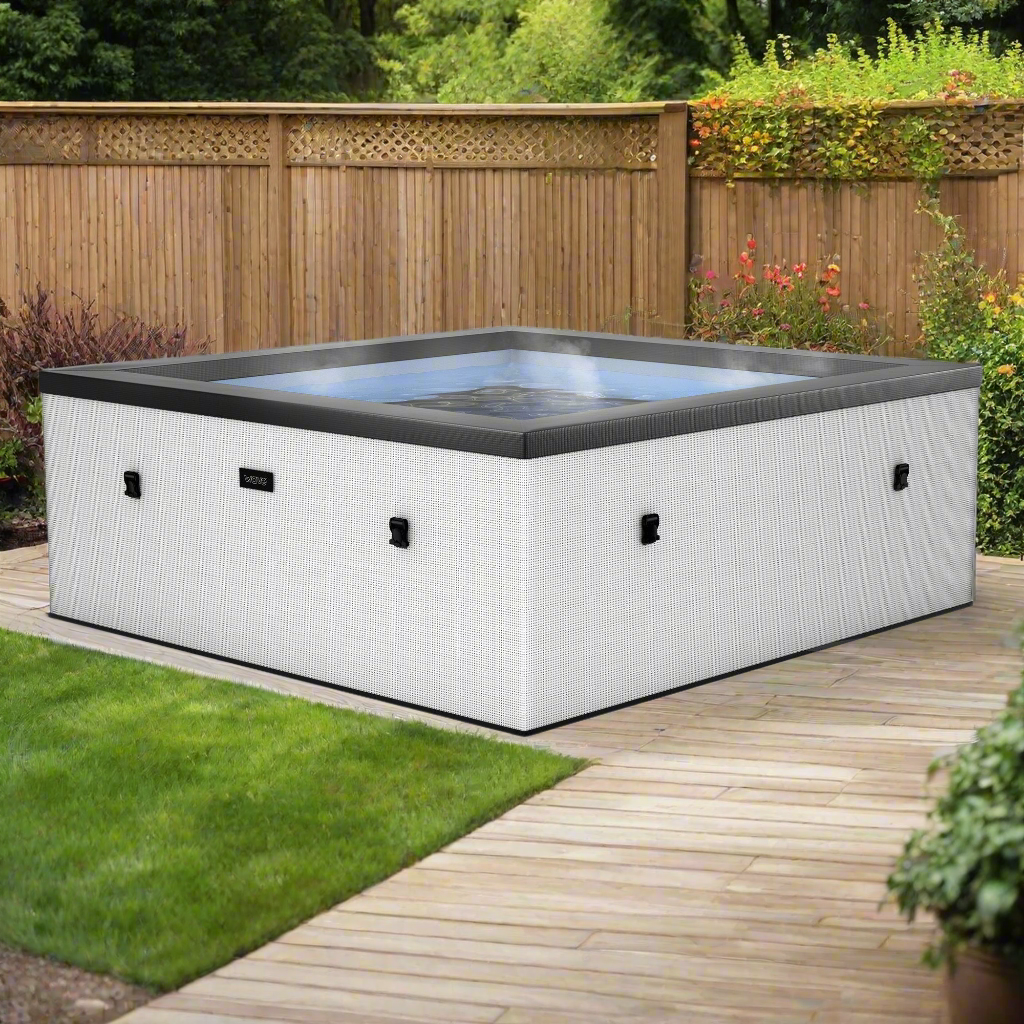 Wave Garda 4 Person Eco Foam Hot Tub Spa - Pebble White - Hot Tub Shop