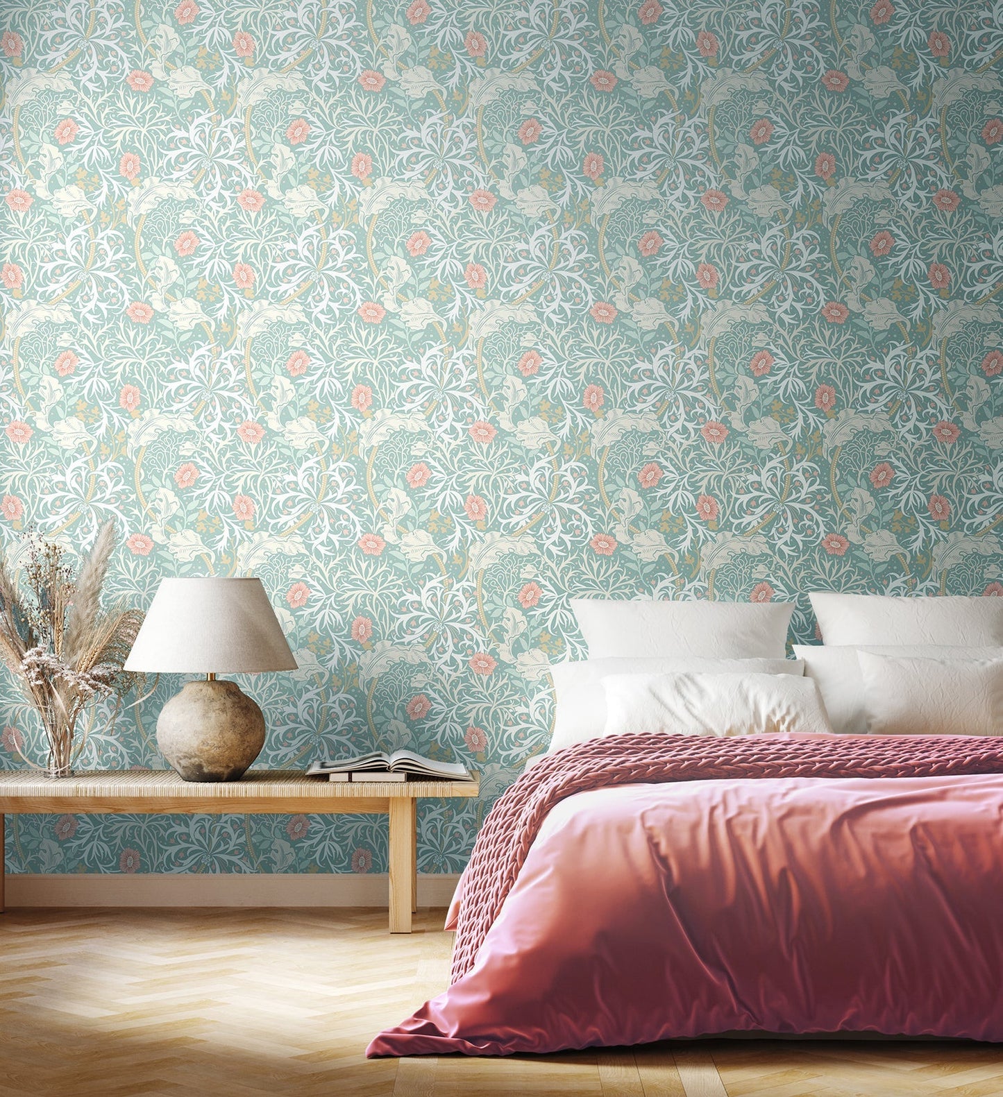 Hoopla Walls Seaweed Garden Seafoam