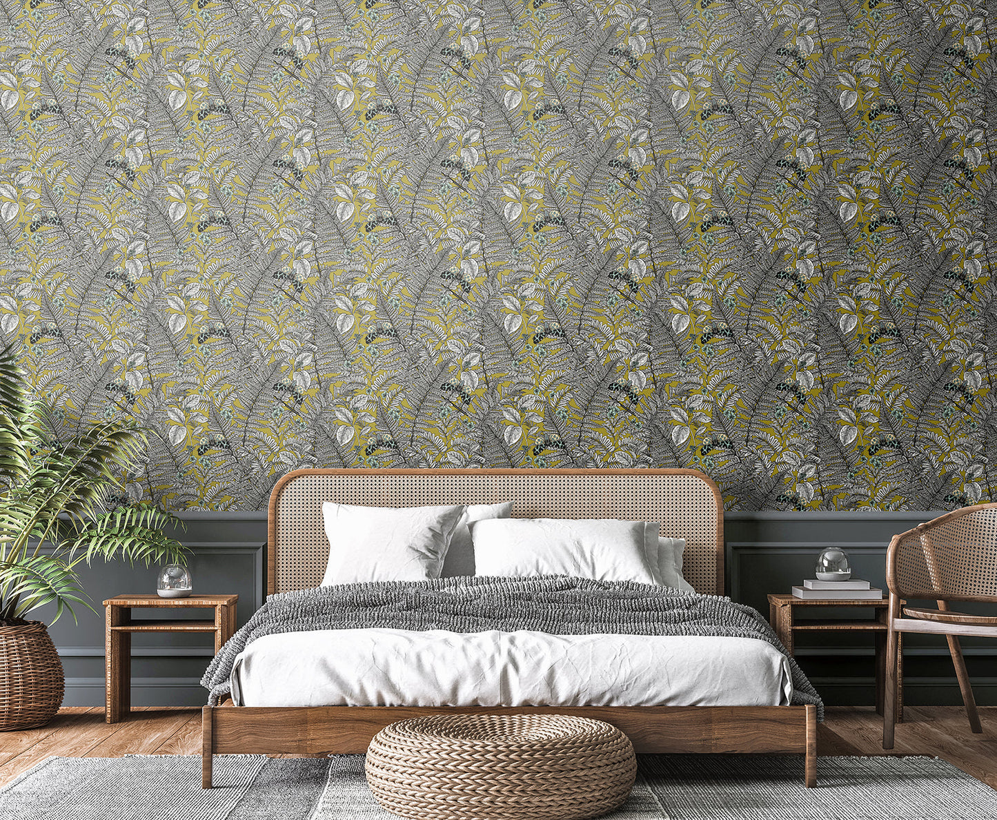 Hoopla Walls Wild Ferns Olive - Hot Tub Shop