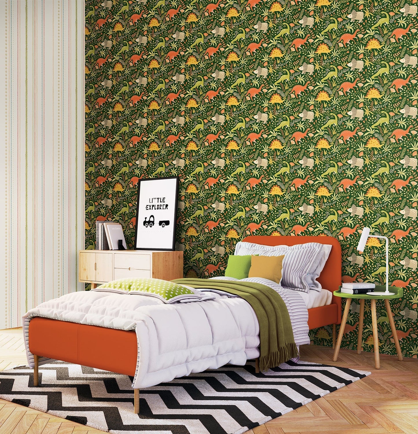 Hoopla Walls Jurassic Party Olive Jungle - Hot Tub Shop