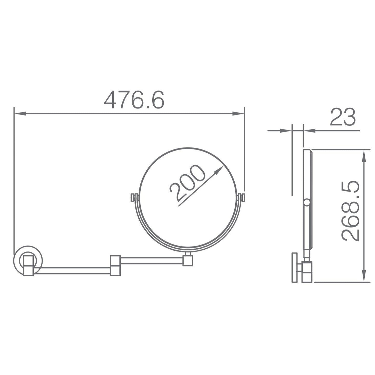 Origins Living Hutton Reversible 5 X Magnifying Wall Mirror Matt Black - Hot Tub Shop