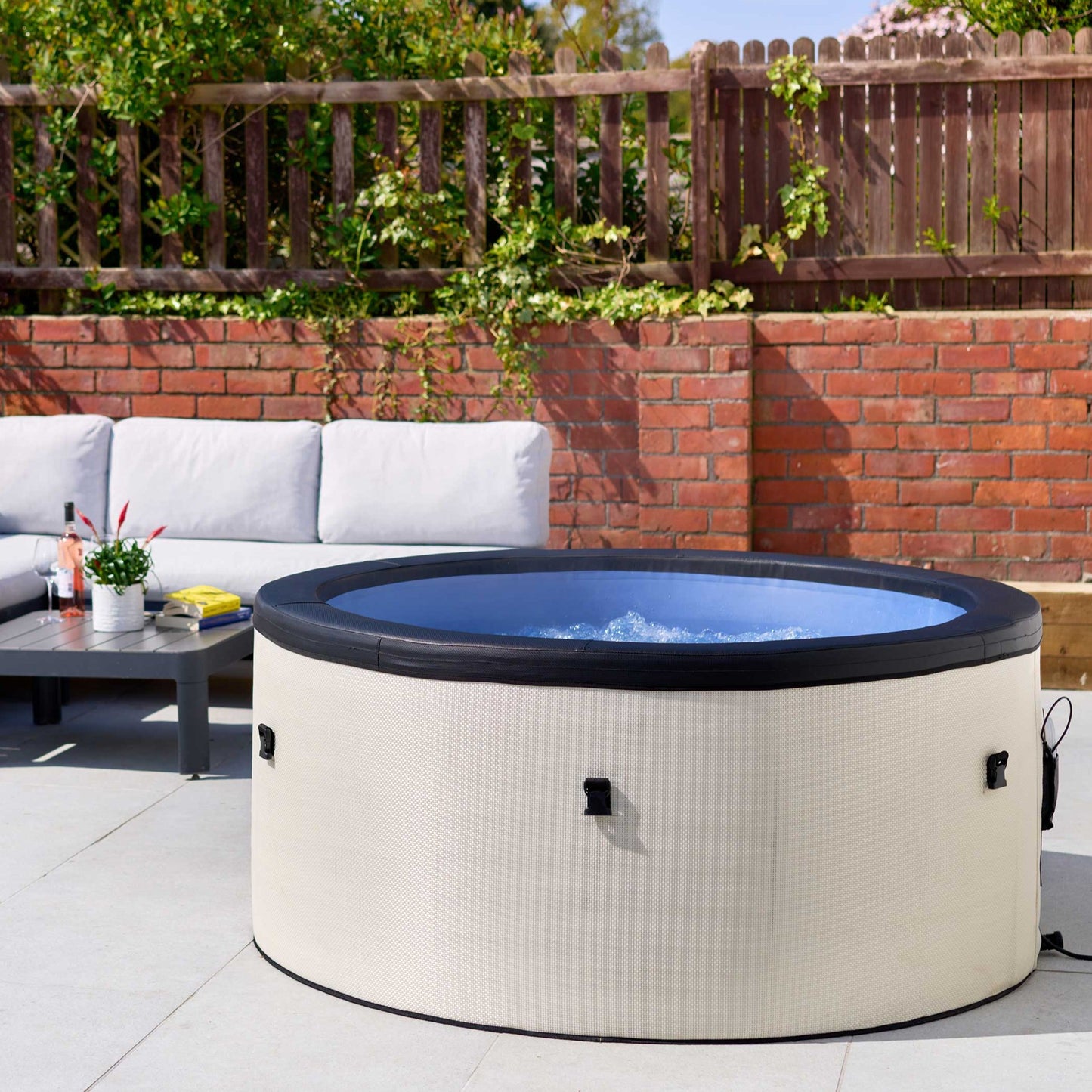 Wave Tahoe 6 Person Eco Foam Hot Tub Spa - Pebble White - Hot Tub Shop