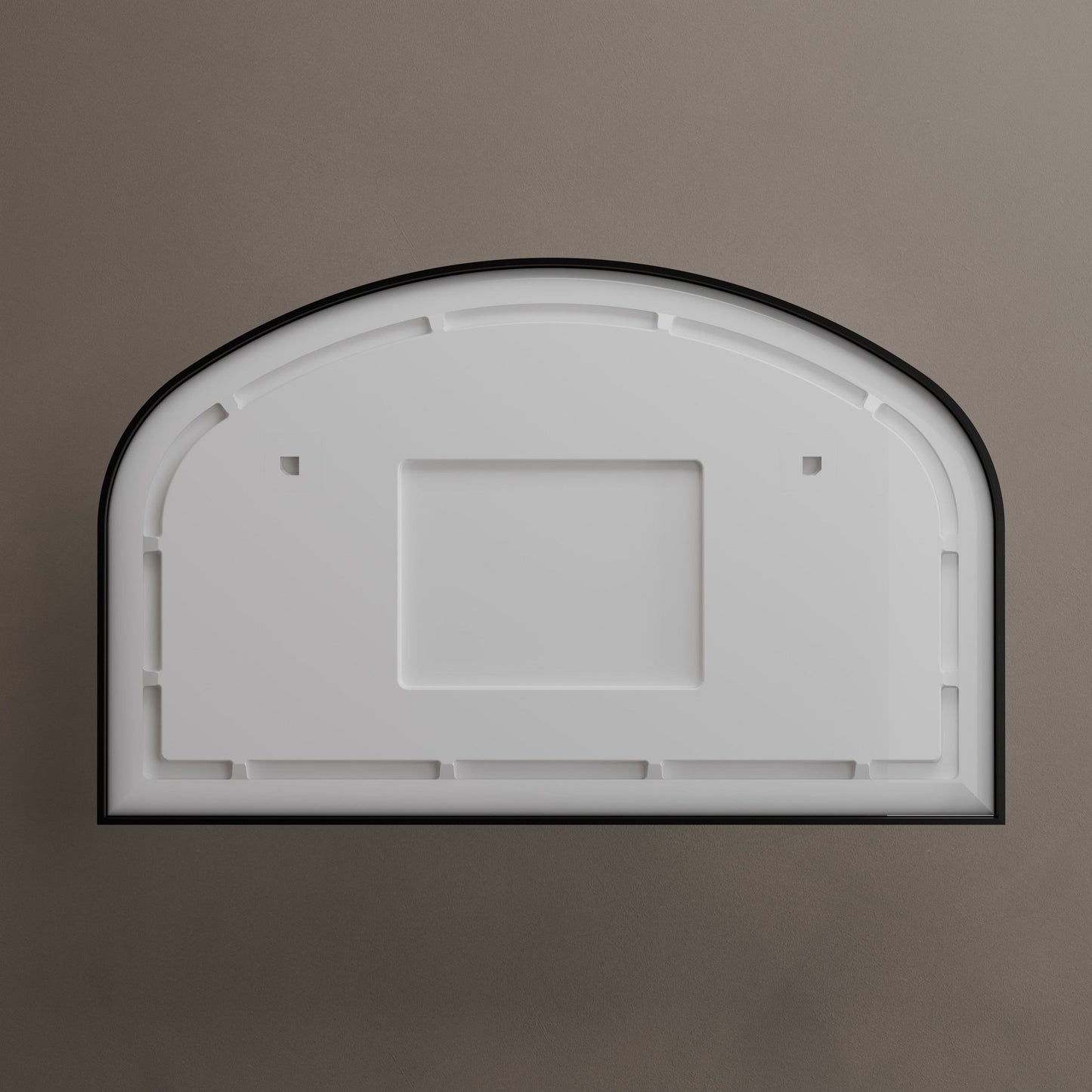 Origins Living Lomax Light Overmantle Arch Illuminated Mirror 120 X 75cm Brushed Black - Hot Tub Shop