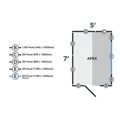 4LIFE Overlap Pressure Treated 7ft x 5ft Apex Shed - Hot Tub Shop