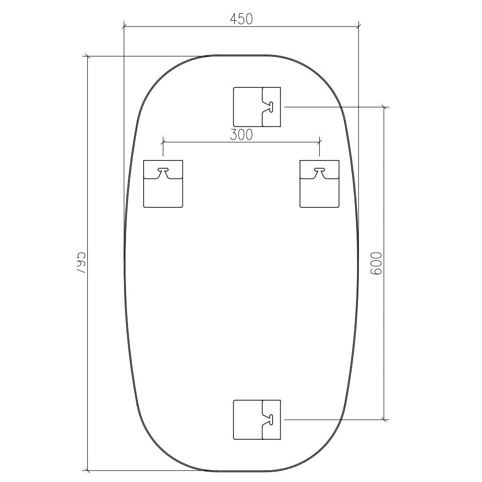 Origins Living Oslo Barrel Mirror 45 X 80cm Matt Black - Hot Tub Shop