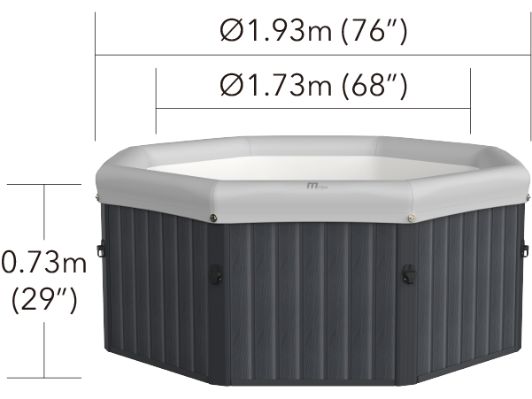 MSpa Tuscany 4-6 Person Portable Hard Frame Hot Tub