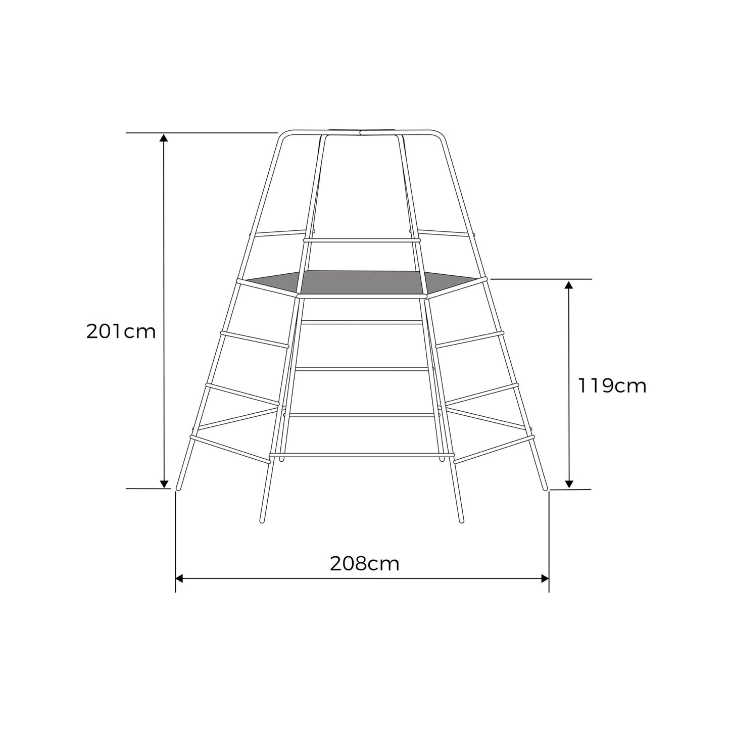 TP Explorer Metal Climbing Frame with Platform & Den