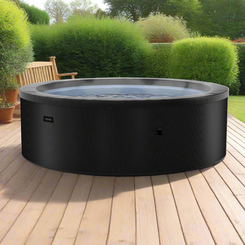 Wave Tahoe 6 Person Eco Foam Hot Tub Spa - Charcoal Black - Hot Tub Shop