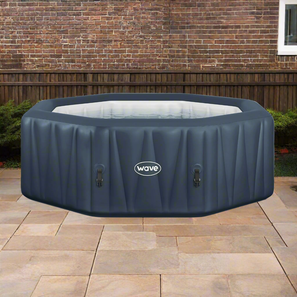 Wave Aegean 6 Person Inflatable Hot Tub Spa - Navy - Hot Tub Shop