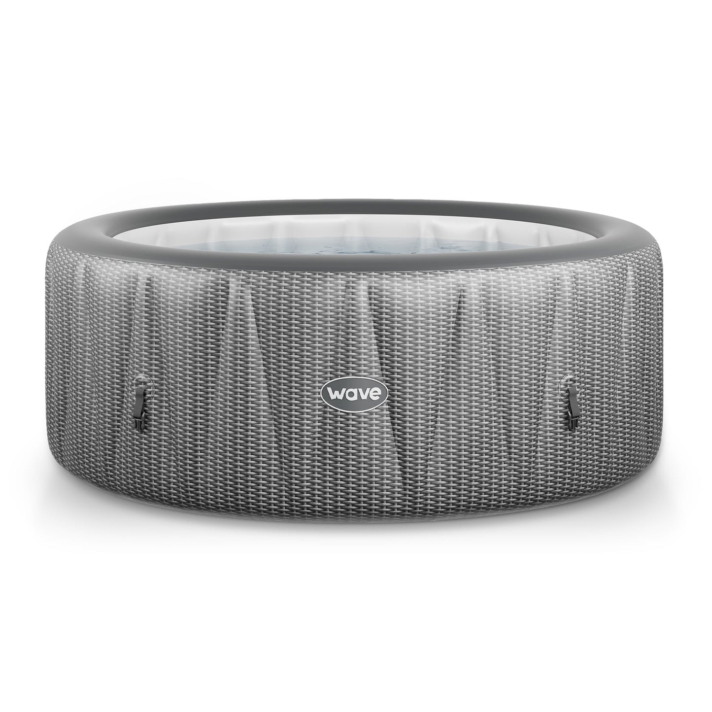Wave Atlantic 6 Person Inflatable Hot Tub Spa - Grey Rattan - Hot Tub Shop