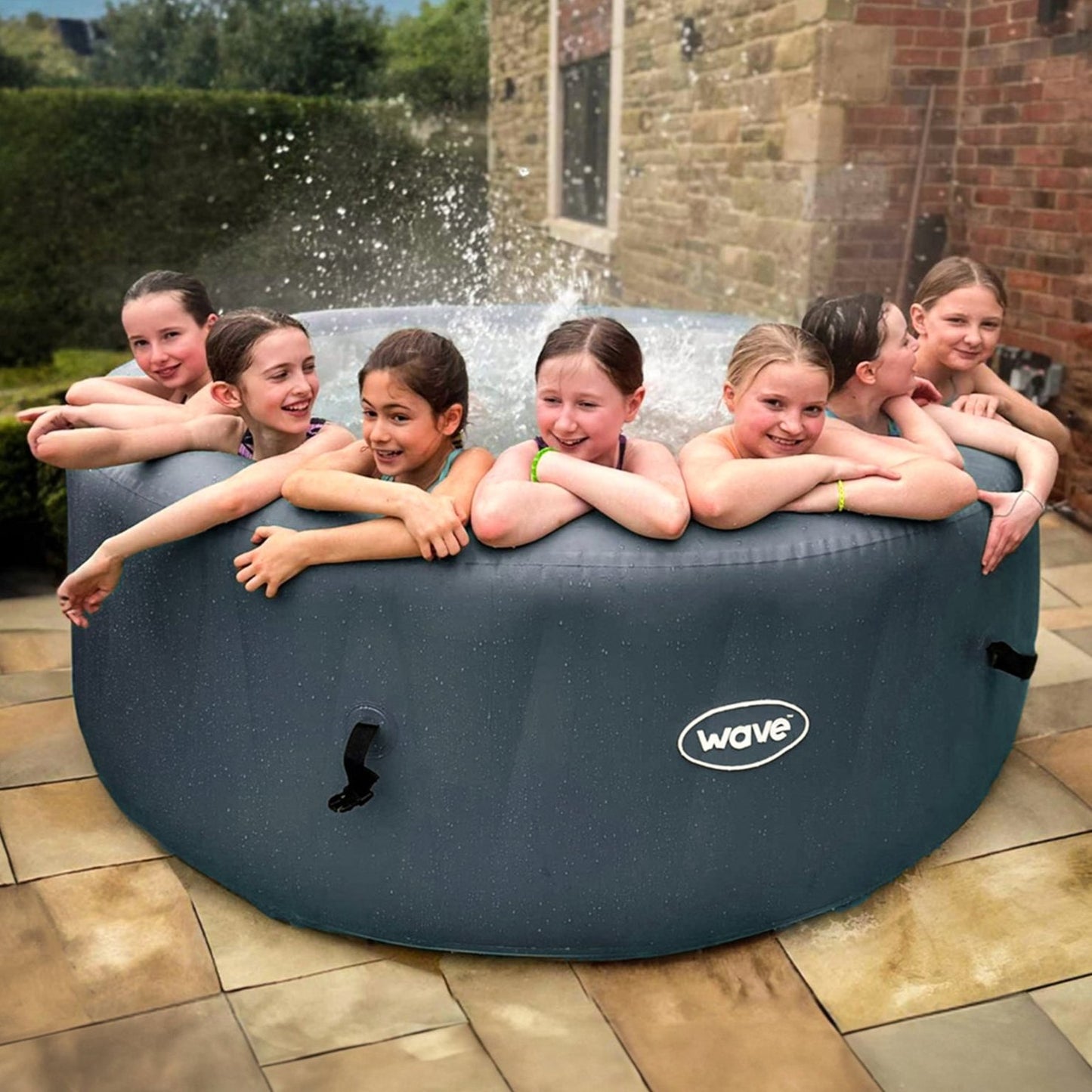 Wave Atlantic 6 Person Inflatable Hot Tub Spa - Navy - Hot Tub Shop