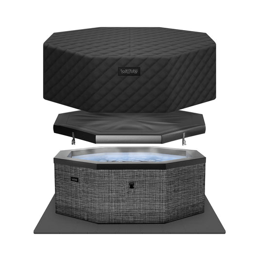 Wave Como 6 Person Eco Foam Hot Tub - Flint Grey (Energy Efficient Bundle)