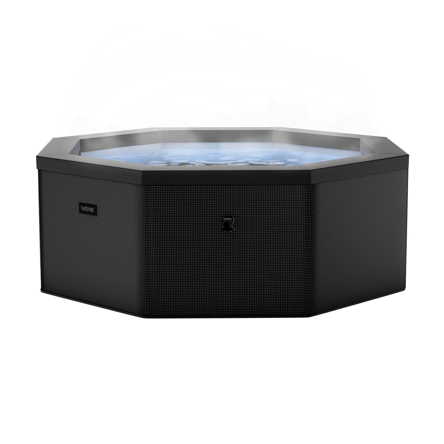 Wave Como 6 Person Eco Foam Hot Tub Spa - Charcoal Black (Energy Efficient Bundle)
